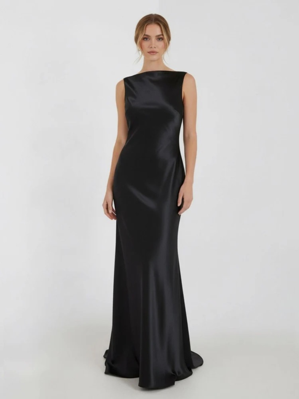 Brand new Kiss prom high backless neck satin dress - Picture 2 of 2